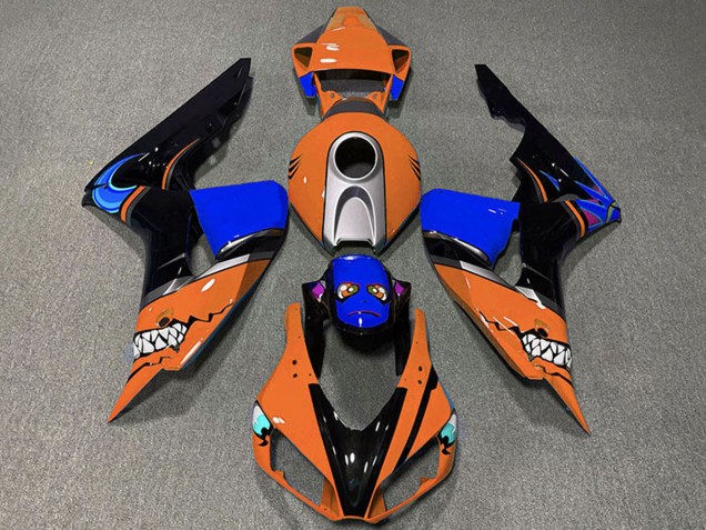 2006-2007 Honda CBR1000RR Motorcycle Fairings - Orange Silver Blue Glossy Black Shark