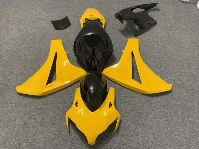 2008-2011 Honda CBR1000RR Motorcycle Fairings - Yellow Glossy Black