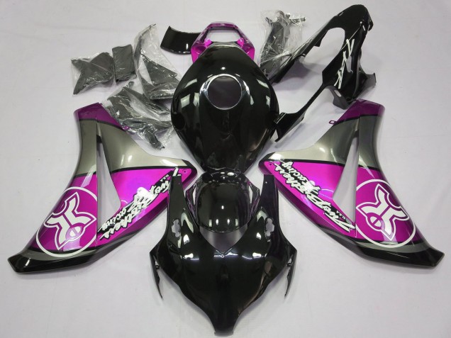 2008-2011 Honda CBR1000RR Motorcycle Fairings - Grey Pink Glossy Black