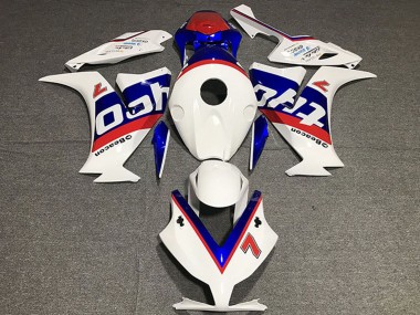 Custom 2012-2016 Honda CBR1000RR Motorcycle Fairings - White Red Blue Tyco