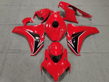 Custom 2008-2011 Honda CBR1000RR Motorcycle Fairings - Red Glossy Black OEM Style