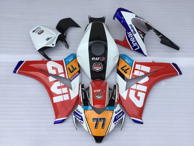 2008-2011 Honda CBR1000RR Motorcycle Fairings - White Red Blue Orange Black Elf Givi 77