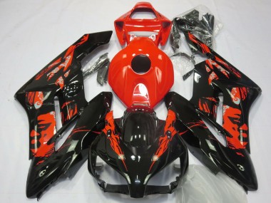 Custom 2004-2005 Honda CBR1000RR Motorcycle Fairings - Red Glossy Black Le Mis