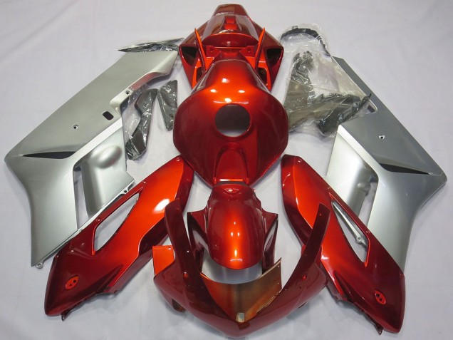 2004-2005 Honda CBR1000RR Motorcycle Fairings - Silver Red