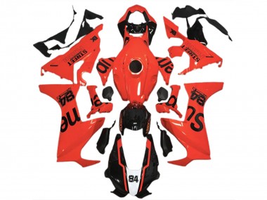 Custom 2017-2023 Honda CBR1000RR Motorcycle Fairings - Red Glossy Black Street Flava