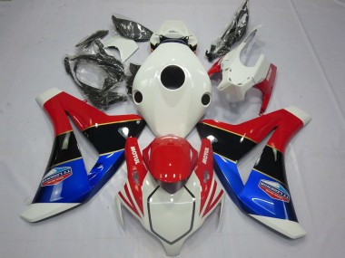 Custom 2008-2011 Honda CBR1000RR Motorcycle Fairings - White Red Blue Glossy Black