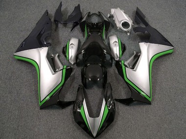 Custom 2017-2023 Honda CBR1000RR Motorcycle Fairings - Silver Green Glossy Black