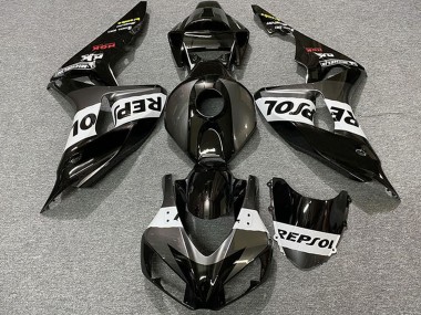Custom 2006-2007 Honda CBR1000RR Motorcycle Fairings - Grey White Glossy Black Repsol