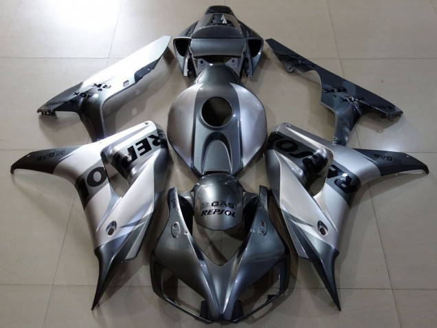 2006-2007 Honda CBR1000RR Motorcycle Fairings - Silver Grey Black Repsol