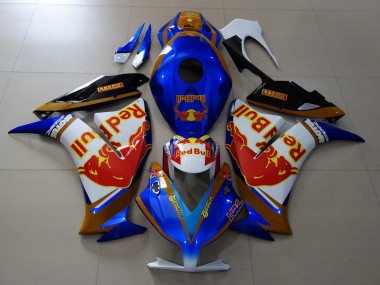 Custom 2012-2016 Honda CBR1000RR Motorcycle Fairings - White Blue Gold Red Bull