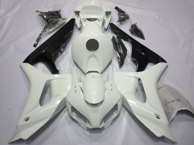 2006-2007 Honda CBR1000RR Motorcycle Fairings - White Glossy Black