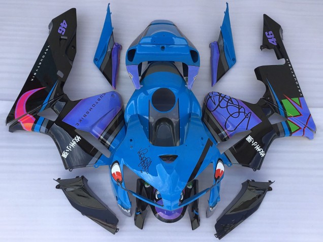 2005-2006 Honda CBR600RR Motorcycle Fairings - Blue Shark