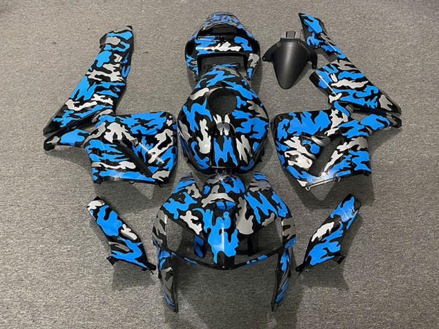 2005-2006 Honda CBR600RR Motorcycle Fairings - Camouflage Blue