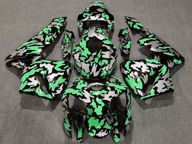 2005-2006 Honda CBR600RR Motorcycle Fairings - Camouflage Light Green