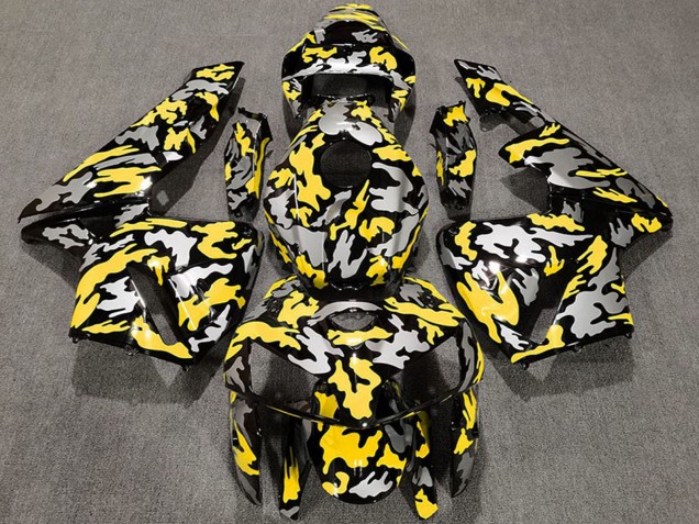 2005-2006 Honda CBR600RR Motorcycle Fairings - Camouflage Yellow