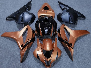 Custom 2009-2012 Honda CBR600RR Motorcycle Fairings - Candy Orange Glossy Black