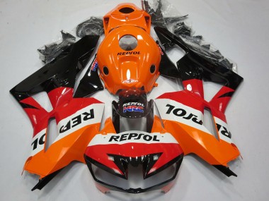 Custom 2013-2023 Honda CBR600RR Motorcycle Fairings - Orange White Red Glossy Black Repsol