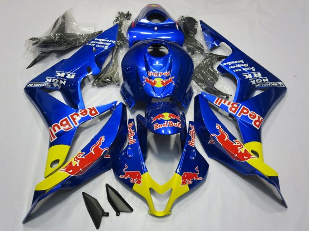 2007-2008 Honda CBR600RR Motorcycle Fairings - Blue Yellow Red Bull