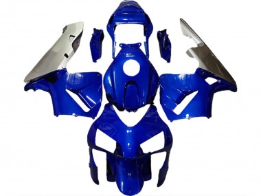 Custom 2003-2004 Honda CBR600RR Motorcycle Fairings - Silver Blue