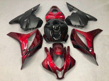 Custom 2009-2012 Honda CBR600RR Motorcycle Fairing - Red Glossy Black OEM Style