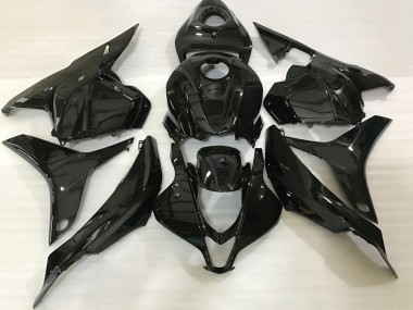 Custom 2009-2012 Honda CBR600RR Motorcycle Fairings - Glossy Black