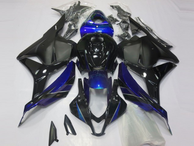 2009-2012 Honda CBR600RR Motorcycle Fairing - Blue Glossy Black Matte Black