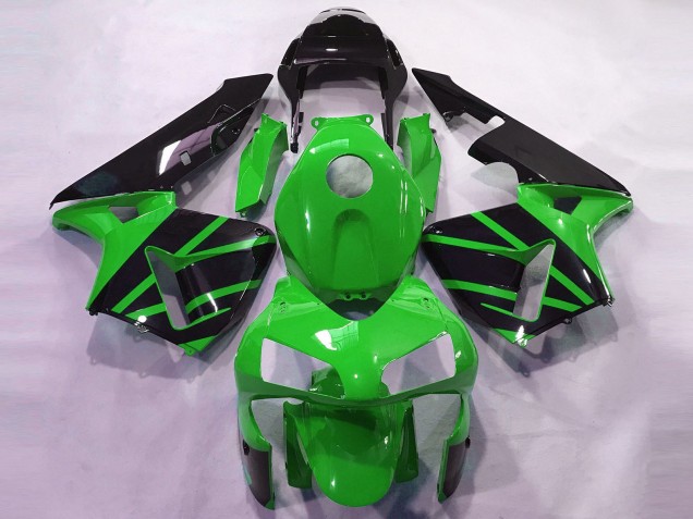 2003-2004 Honda CBR600RR Motorcycle Fairings - Green Glossy Black OEM Style