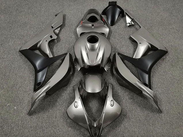 2007-2008 Honda CBR600RR Motorcycle Fairings - Silver Matte Black