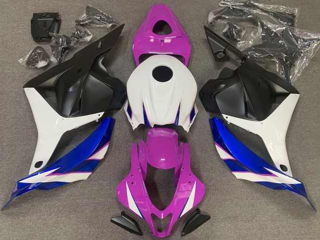 2009-2012 Honda CBR600RR Motorcycle Fairings - White Pink Blue Matte Black