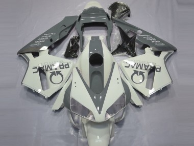 Custom 2003-2004 Honda CBR600RR Motorcycle Fairings - White Grey Pramac