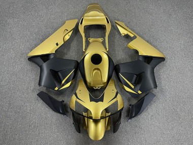 Custom 2003-2004 Honda CBR600RR Motorcycle Fairings - Gold Matte Black