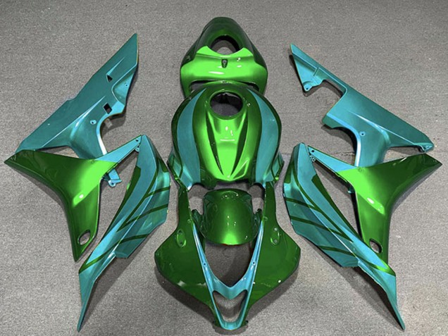 2007-2008 Honda CBR600RR Motorcycle Fairings - Green Teal Blue