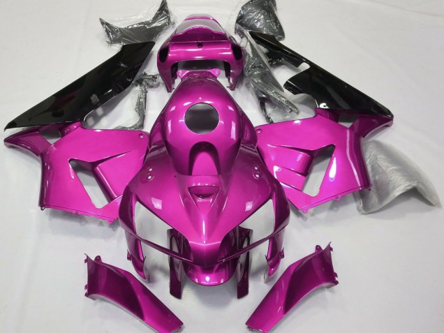 2005-2006 Honda CBR600RR Motorcycle Fairings - Hot Pink Black CBR Style