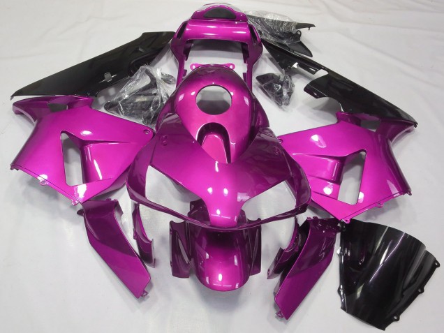 2003-2004 Honda CBR600RR Motorcycle Fairings - Hot Pink Glossy Black