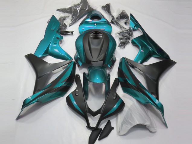 2007-2008 Honda CBR600RR Motorcycle Fairings - Light Blue Matte Black