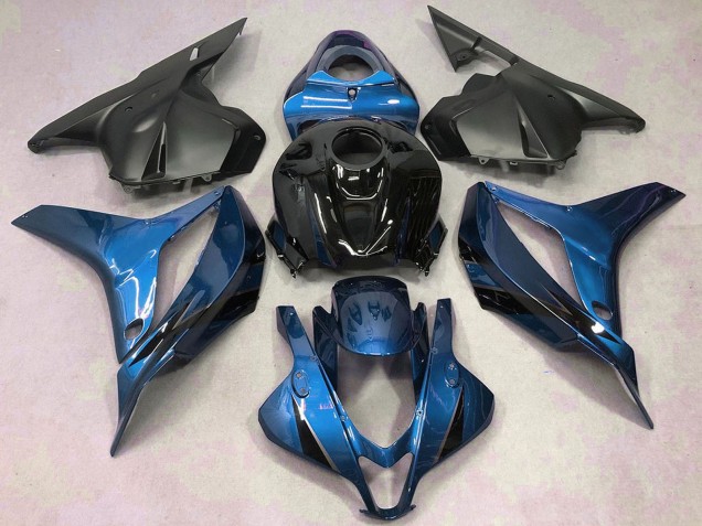 2009-2012 Honda CBR600RR Motorcycle Fairings - Blue Glossy Black Matte Black