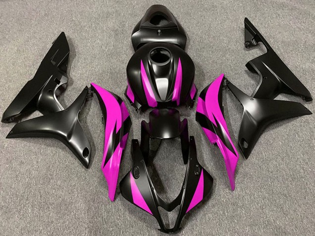 2007-2008 Honda CBR600RR Motorcycle Fairing - Pink Matte Black