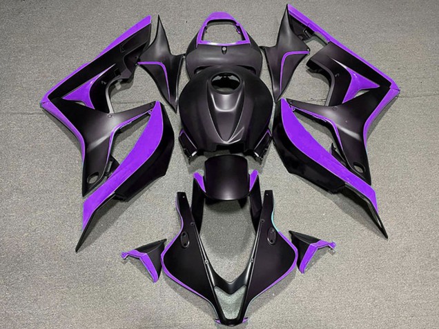 2007-2008 Honda CBR600RR Motorcycle Fairings - Purple Matte Black