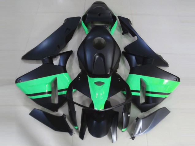 2005-2006 Honda CBR600RR Motorcycle Fairings - Matte Black Special Green