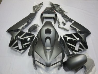 Custom 2005-2006 Honda CBR600RR Motorcycle Fairings - Matte Grey Black