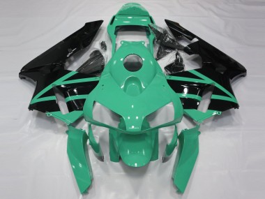 Custom 2003-2004 Honda CBR600RR Motorcycle Fairings - Mint Green Glossy Black