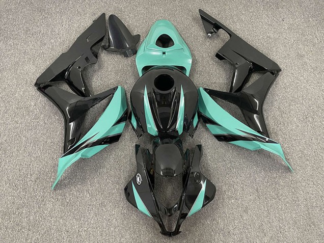 2007-2008 Honda CBR600RR Motorcycle Fairings - Mint Green Glossy Black