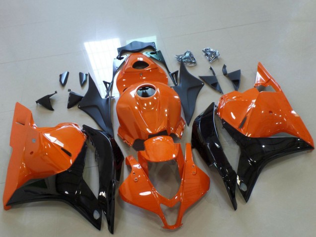 2009-2012 Honda CBR600RR Motorcycle Fairings - Orange Glossy Black