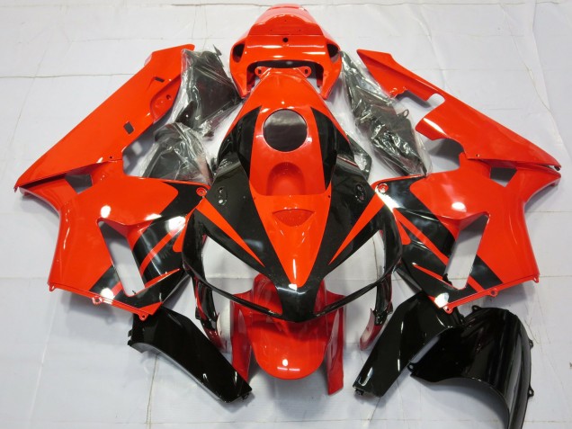 2005-2006 Honda CBR600RR Motorcycle Fairings - Red Black Stripe