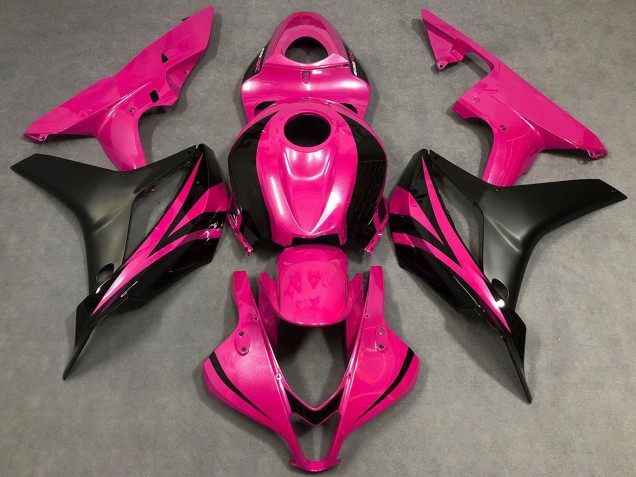 2007-2008 Honda CBR600RR Motorcycle Fairings - Pink Matte Black OEM Style