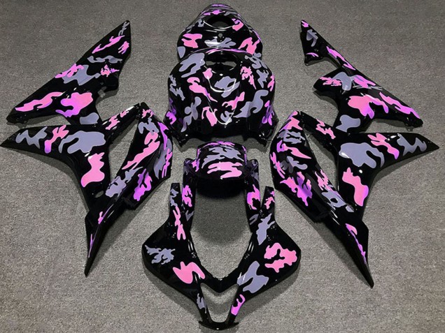 2007-2008 Honda CBR600RR Motorcycle Fairings - Pink Grey Camouflage