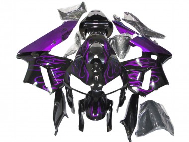 Custom 2005-2006 Honda CBR600RR Motorcycle Fairings - Purple Flame