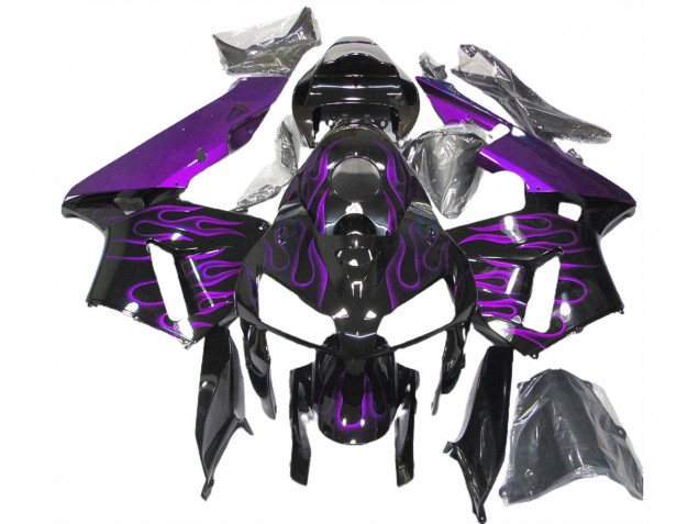 2005-2006 Honda CBR600RR Motorcycle Fairings - Purple Flame