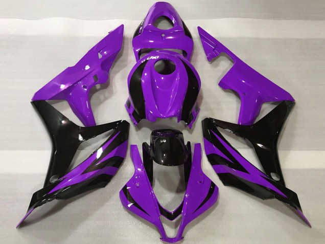 2007-2008 Honda CBR600RR Motorcycle Fairings - Purple Glossy Black OEM Style