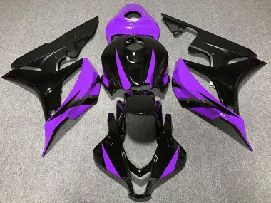 Custom 2007-2008 Honda CBR600RR Motorcycle Fairings - Purple Glossy Black Matte Black